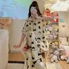 Pajamas Female Cartoon Fun Villain Summer Cotton Short Sleeves Trousers Loose Large Size Loungewear Women