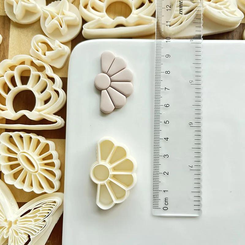 Maple Leaf/Leaf Wreath/Flower/Drop/Frame Shaped Clay Molds Plants Style Cutting Molds Tools For DIY Earring Ring Jewelry Making