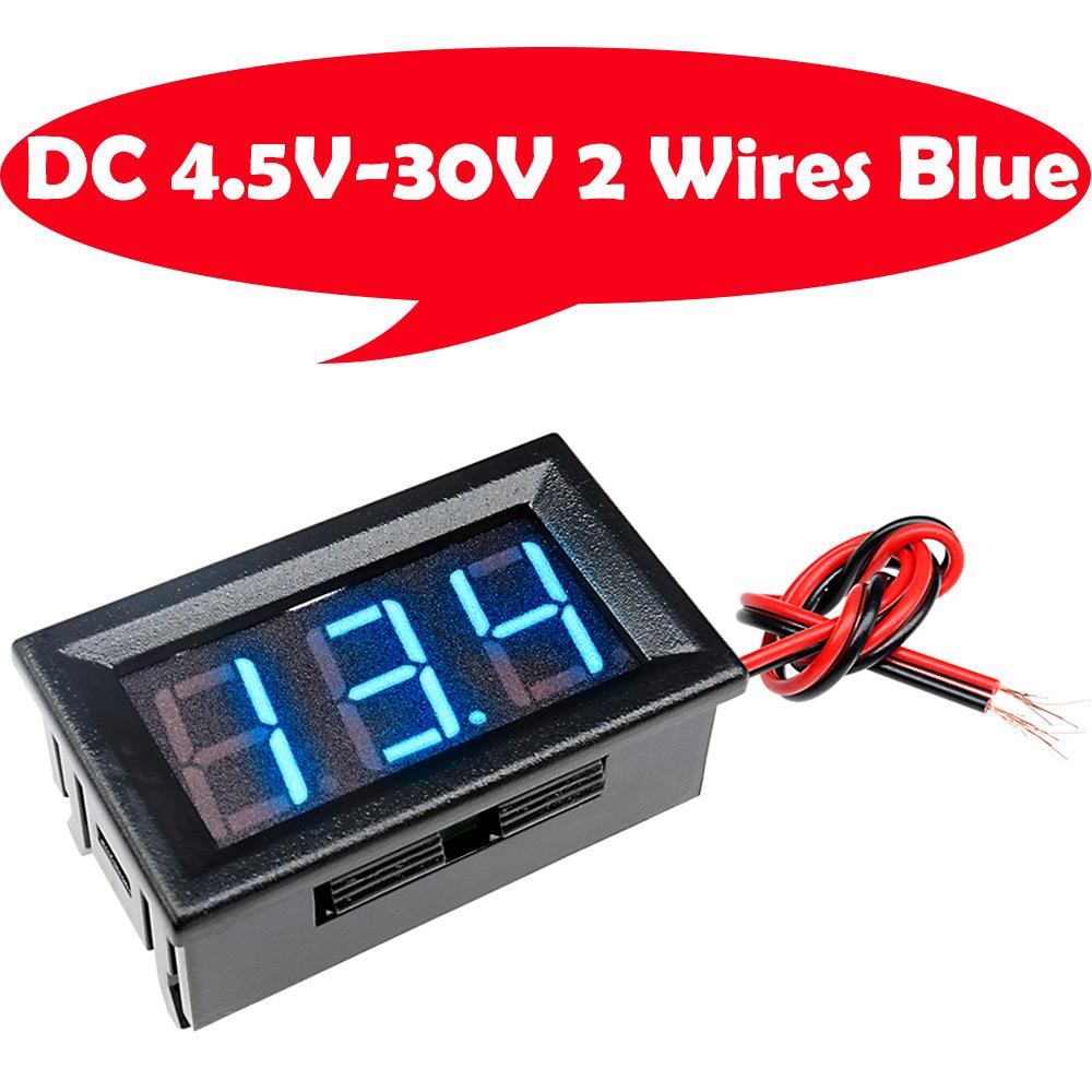 Mini LED Digital Display Voltmeter Detector DC 0-30V / DC 4.5 -30V / AC 70 -500V Voltage Monitor Tester Gauge for Motorcycle Car