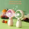 Small Handheld Fan Dual-Use Portable Fan USB Rechargeable Desk Fan Cute Mushroom Shape Personal Cooling Fan for Travel Office Home Gifts