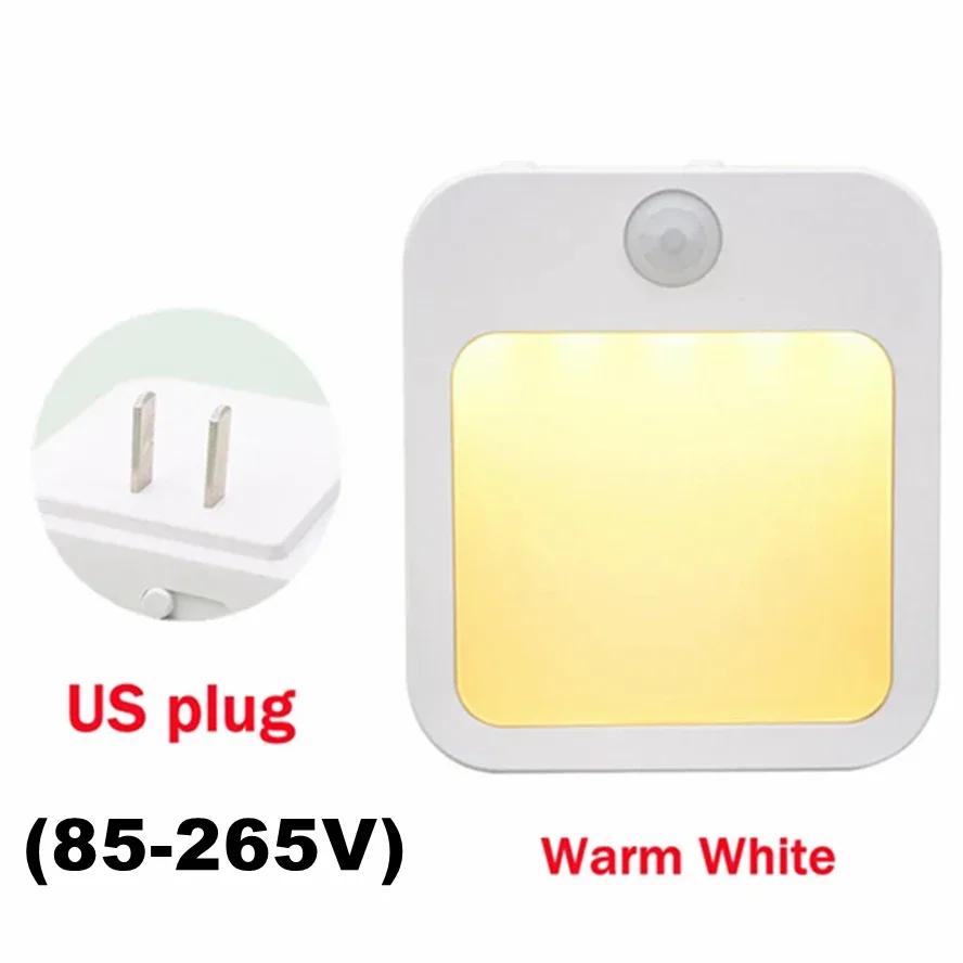 LED Night Lights EU/US Plug Motion Sensor Dimmable Cabinet Light for Baby Bedside Bedroom Corridor Wireless Night Lamp Lighting