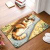 1Pcs Anti Fatigue Kitchen Rugs, Cute Calico Cat Print Waterproof Non-Slip Thick Cushioned Kitchen Mat Heavy Duty Comfort Standing Mat for Kitchen