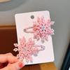 Shiny Children's Princess Snowflake Hair Clip - Versatile Duckbill Side Clip