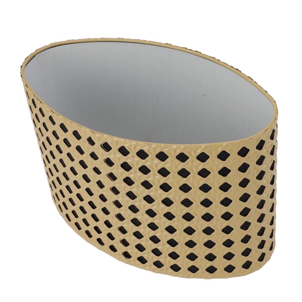 Lampshade Oval Shaped Hollow Metal Carved Compatible E27 E14 Caliber Lampholders Lamp Cover for