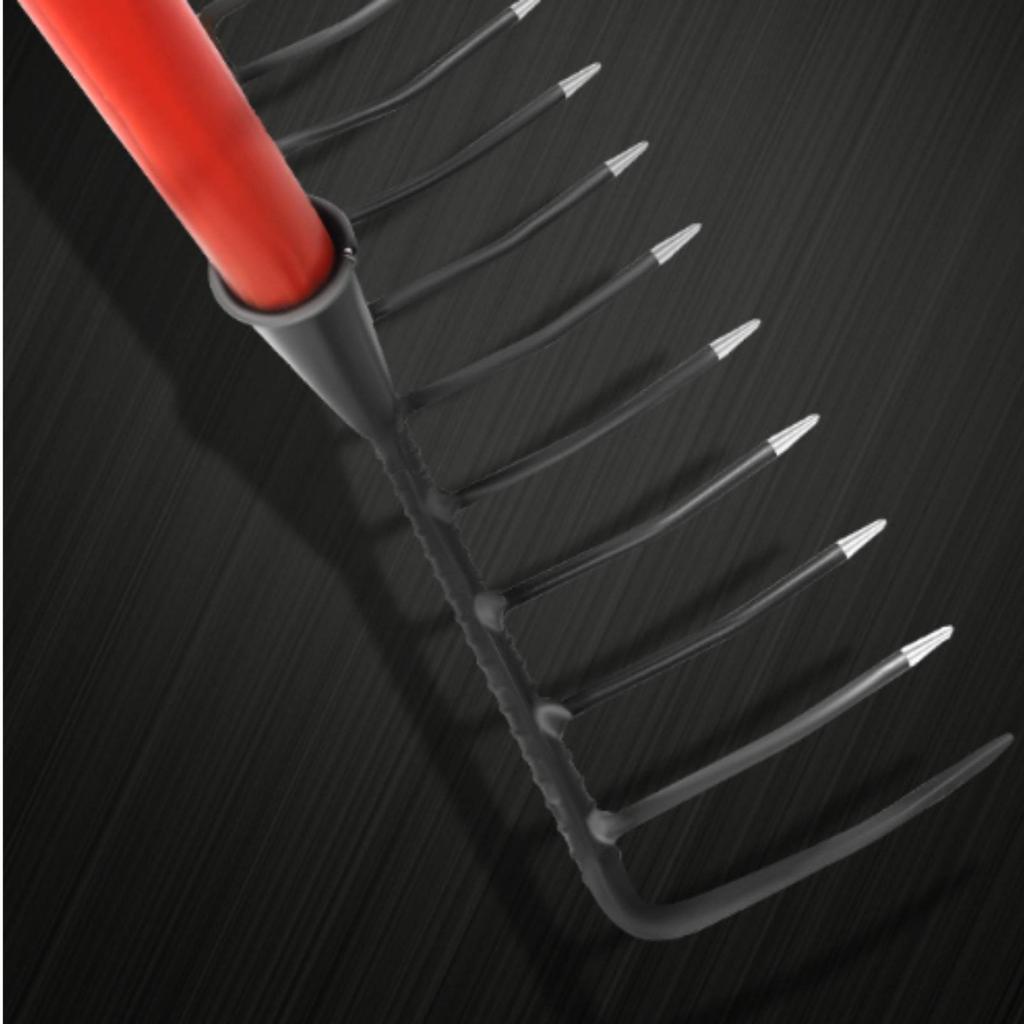Sturdy Duty Soil Rake Multi-Functional Use Sturdy Duty Garden Rake Steel Tine Cultivator Sturdy Construction Gardening Tool