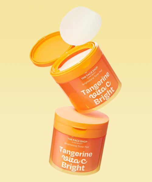 The Face Shop Tangerine Vita C Brightening Toner Pad 90 Sheets