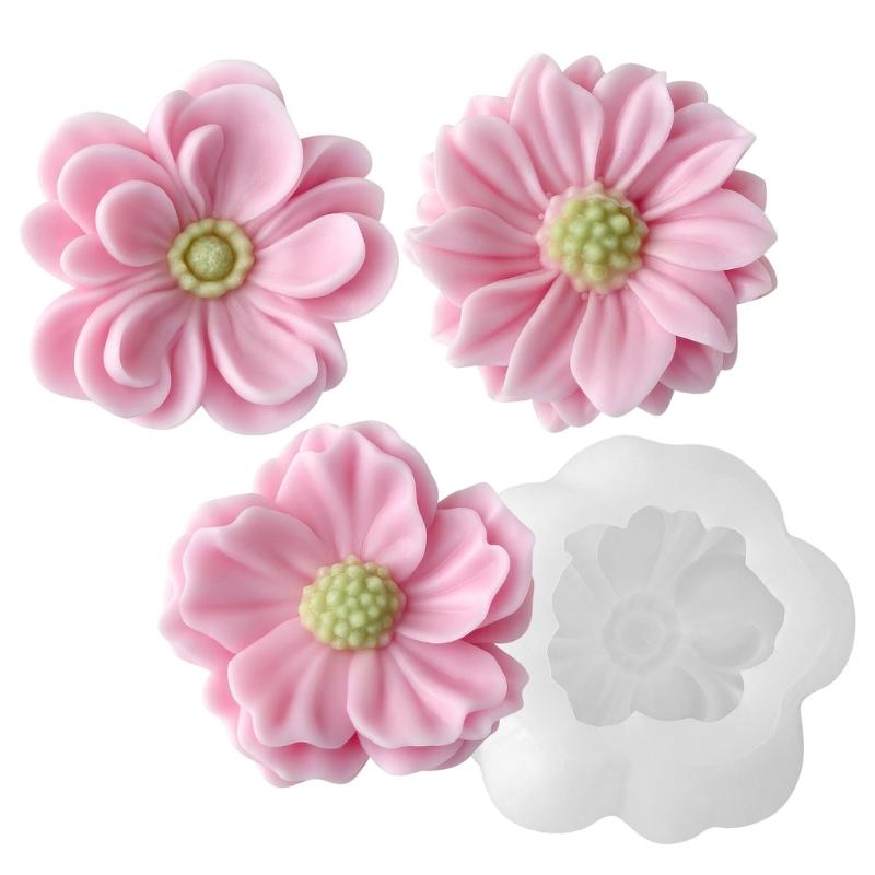 Flower Silicone Fondant Molds Multipurpose Silicone Mould Baking Tool for Making Candle Soap Chocolate Cake Decoration