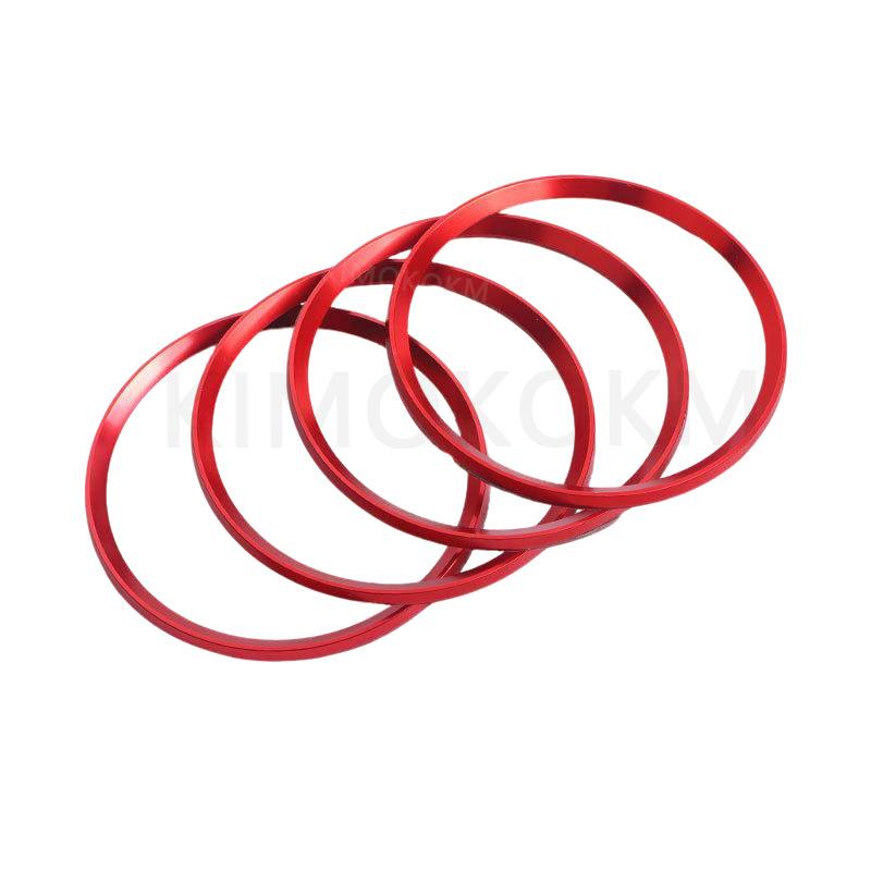 

4pcs/Set For Toyota RAV4 Prius Camry Crown Corolla Auto Car Styling Car Sticker Car Wheel Rim Center Cap Hub Rings Decoration червоний