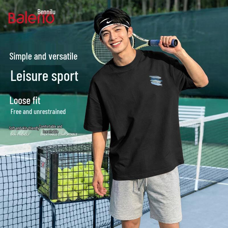 Baleno Men s Oversized Pure Cotton Short-Sleeve T-Shirt XL