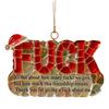 Funny Friendship Christmas Ornament Letter Charm Humorous Friend Pendant with Hanging Cord Holiday Decor