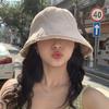 Elegant Bucket Cotton Hat For Women Summer Japanese Style Sun Protection Hat