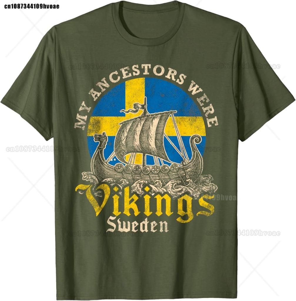 Swedish Sweden Swede Viking Ship Flag TShirt