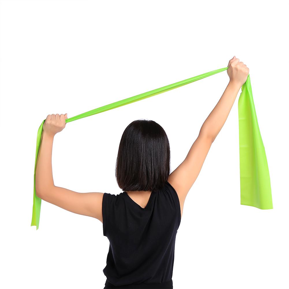 1.5M   Pilates Stretch Band Rubber Fitness Resistance Band(Purple)