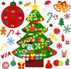 Handmade Felt Christmas Tree for Kids with DIY Ornaments and 3D Pendant