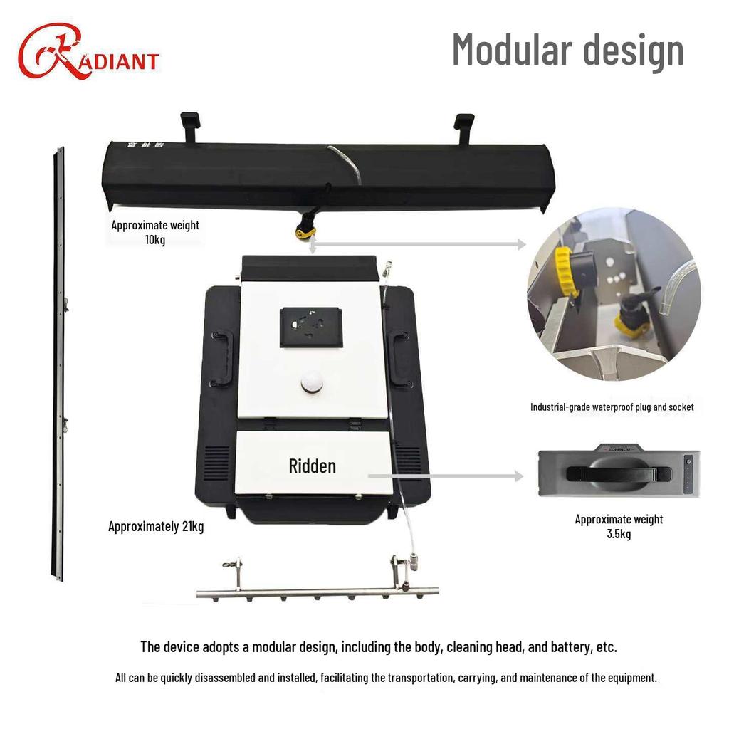 Automatischer Fernsteuerbarer Photovoltaik-Reinigungsroboter mit Absturzsicherung