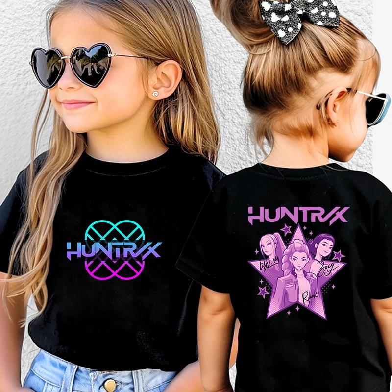 Kids T-Shirt Kpop Demon Hunter Graphic Tops Harajuku Korean Boys Girls Streetwear Short Sleeve Tees Children Clothing