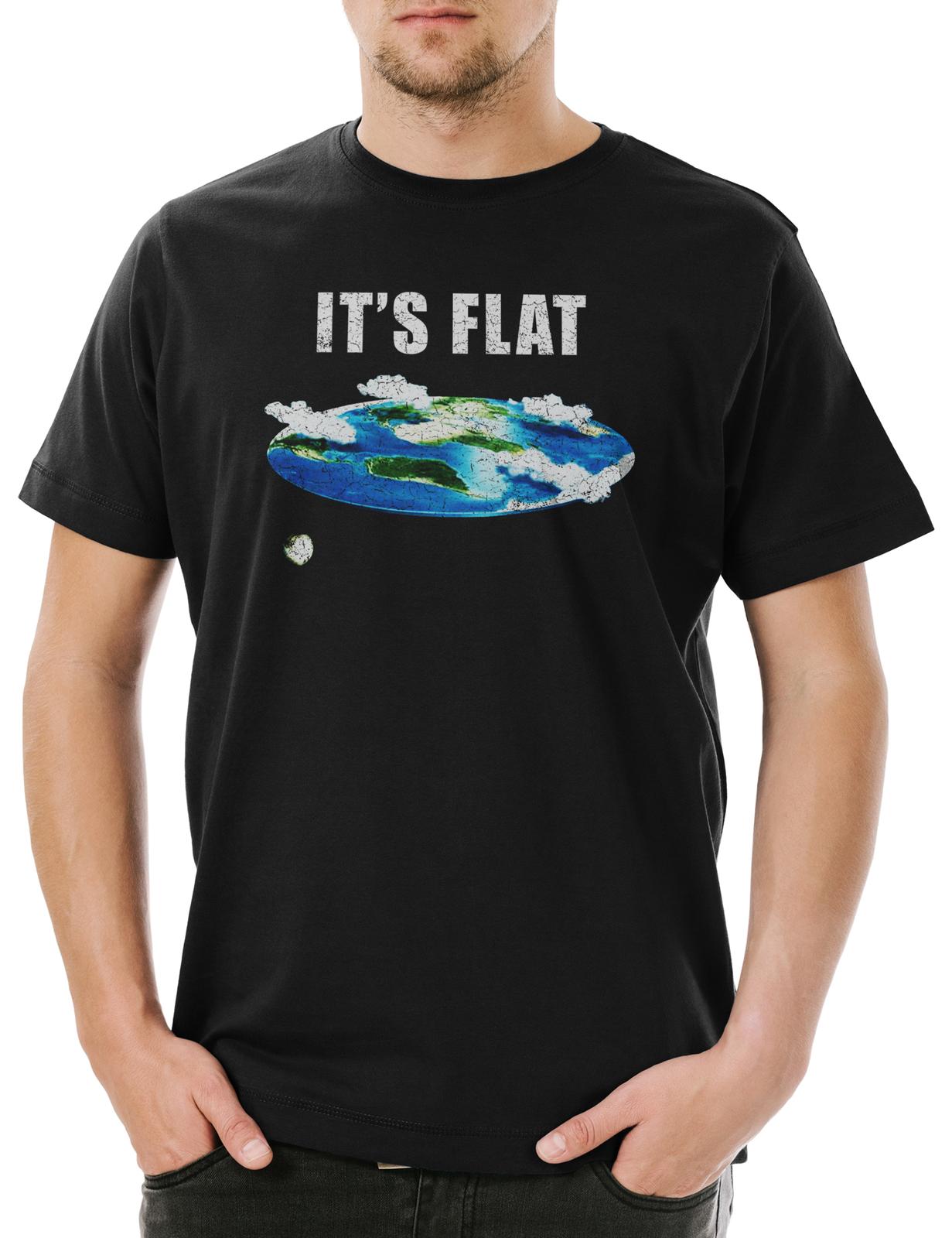 Flat Earth IV Men s T-Shirt Mens Womens Tees Top Society Symbol Logo Earth Disc Flat Shield 2XL