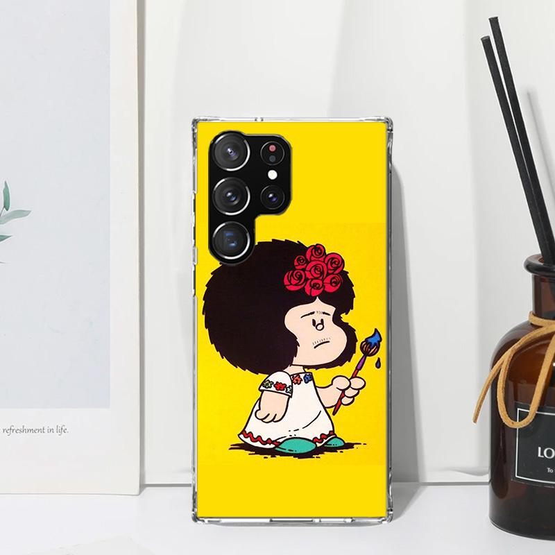 Mafalda Cartoon Phone Case For Samsung Galaxy Note 20 Ultra 10 Plus 9 8 M11 M12 M21 M30S M32 M51 M52 J4 J6 + J8 Art Fundas