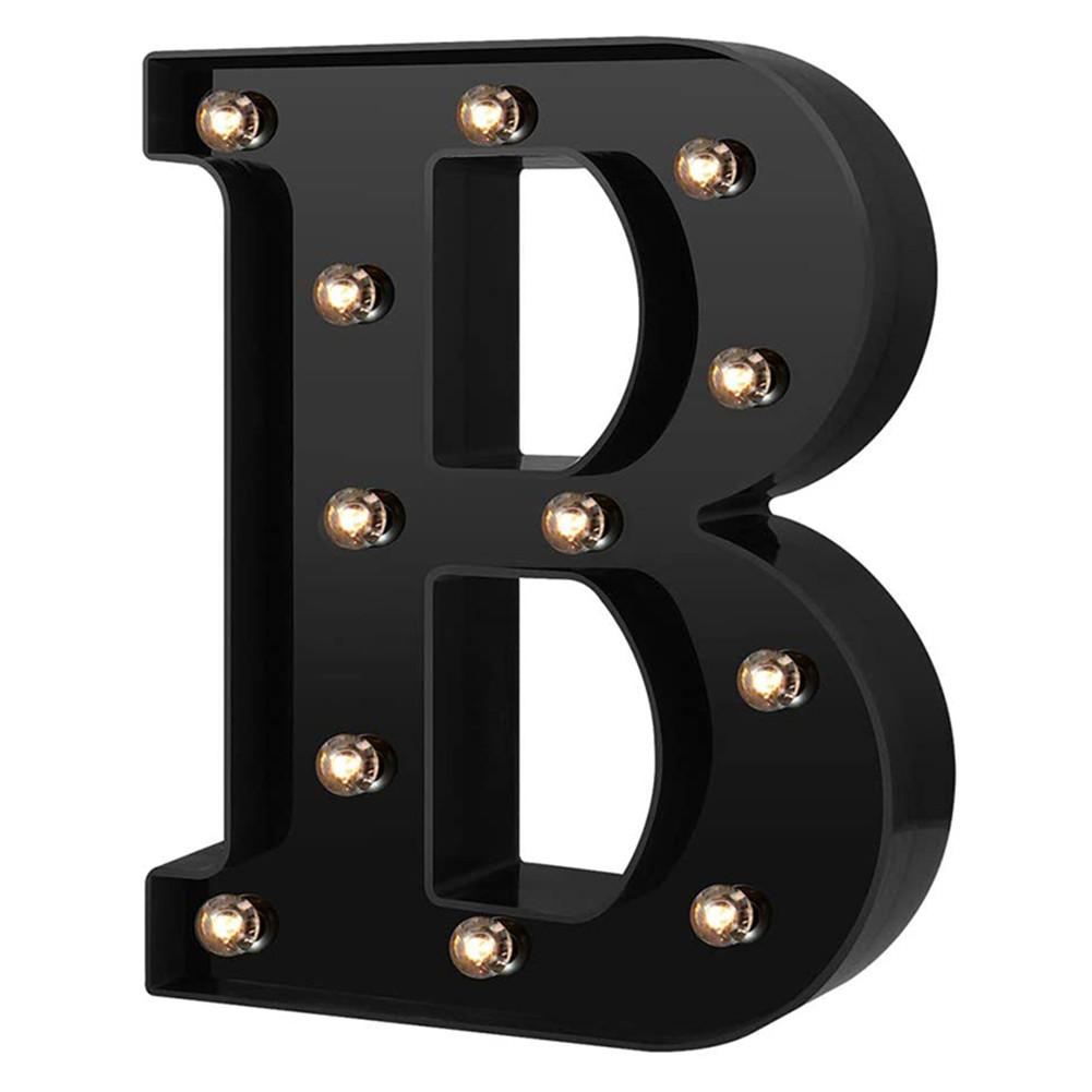 Newly Design Led Letters Lights 26 Alphabet Black Decorative Marquee Lamps for Wedding Party Birthday Home Bar Decoration