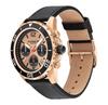 Coach Orologio Cronografo Kent Quadrante Oro Rosa Cinturino in Pelle Nera da Uomo - 14602559