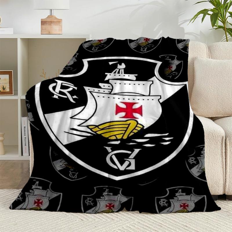 1PC Football Club Emblem Flannel Blanket Gift, Suitable for Both Men And Women, Soft Ideal for Beds And Sofa, Birthday Or Christmas Gift