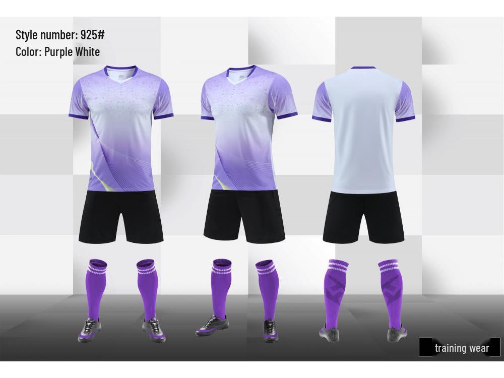 

Мужской быстросохнущий комплект для бега с коротким рукавом для фитнеса и тренировок к марафону 925 M фиолетовый