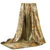 Colorful Square Silk Scarf Soft Hair Bandana Luxury Satin Scarf Hijab  Daily
