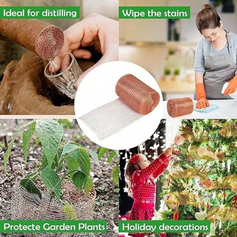 1Pc Anti-Slug And Snail Copper Mesh Roll Durable 125mm*3 Meters Copper Wire Mouse Trap For Wall Cracks Holes Plant Protection