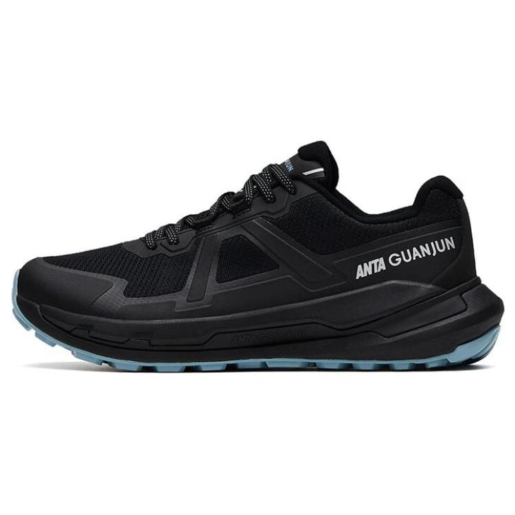 

Anta Fabric Slip Resistant Abrasion Resistant Low top Running Shoes Men s Black Blue 112325661A-4 43