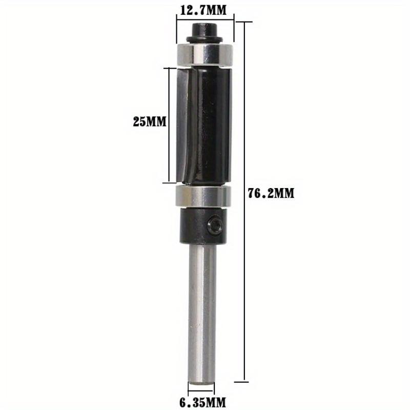 2pcs Flush Trim Top & Bottom Bearing Router Bit - 1/4" Shank - Woodworking Tool Tenon Cutter for Woodworking Tools Herramientas