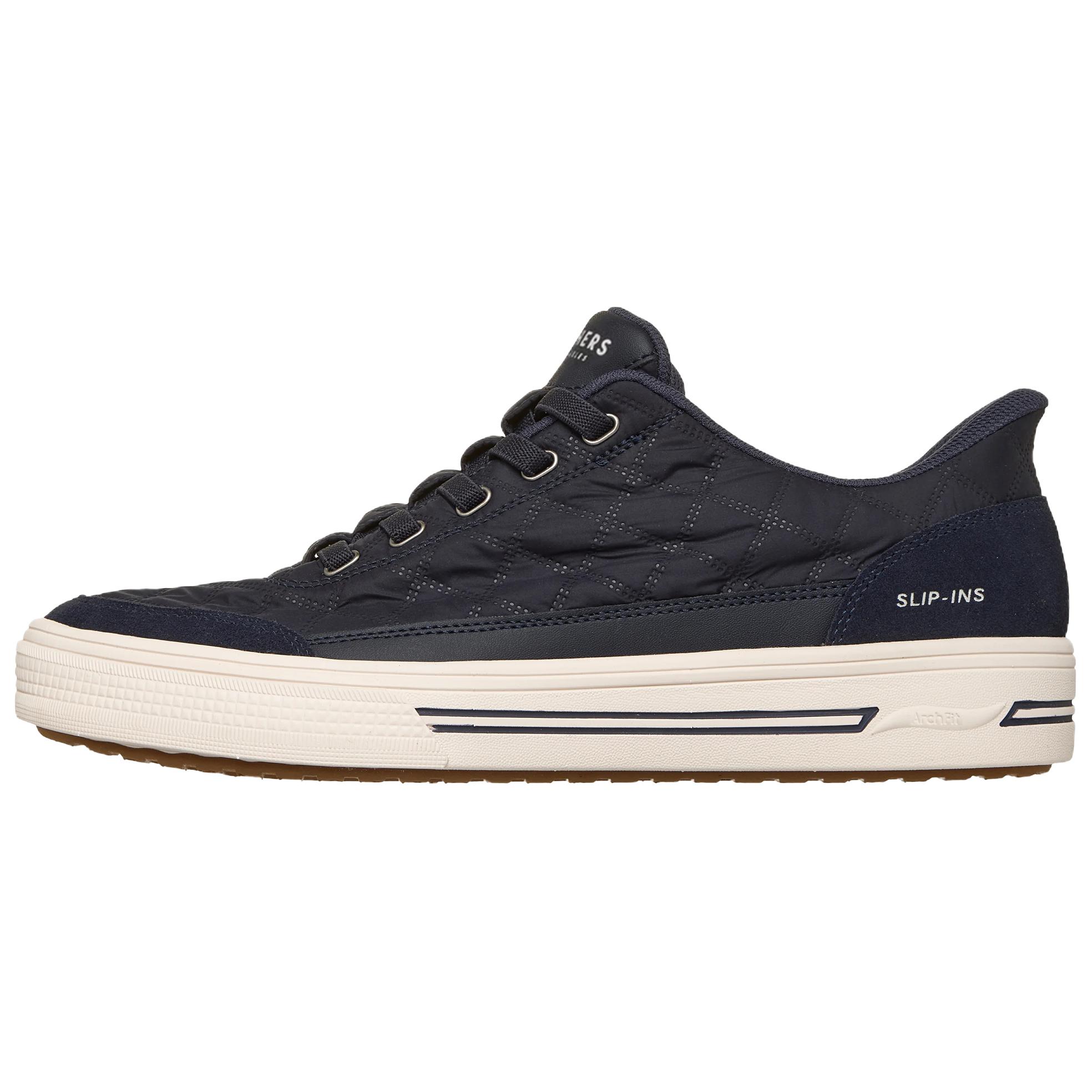 Skechers Archfit Arcade Cozyfit Charming Days Удобные Мягкие Дышащие Поддерживающие Кроссовки Мужские кроссовки Темно-синий 183227-NVY 44