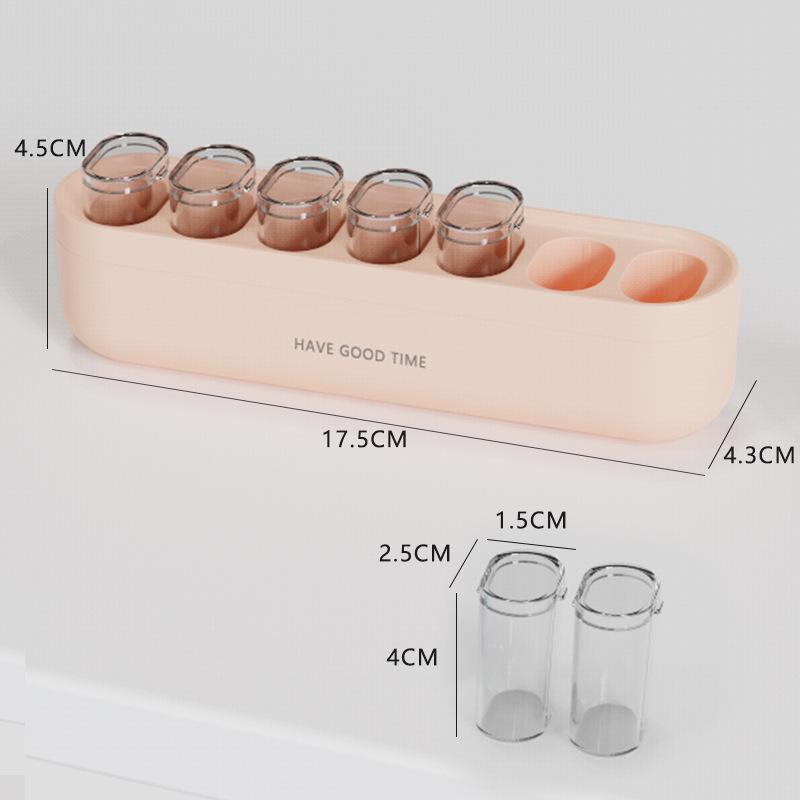 

Portable 7-Day Large Capacity Pill Box - Travel Organizer for Medication розовый