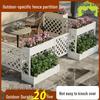 Anti-Corrosion Wood Double-Layer Planter Box with Fence