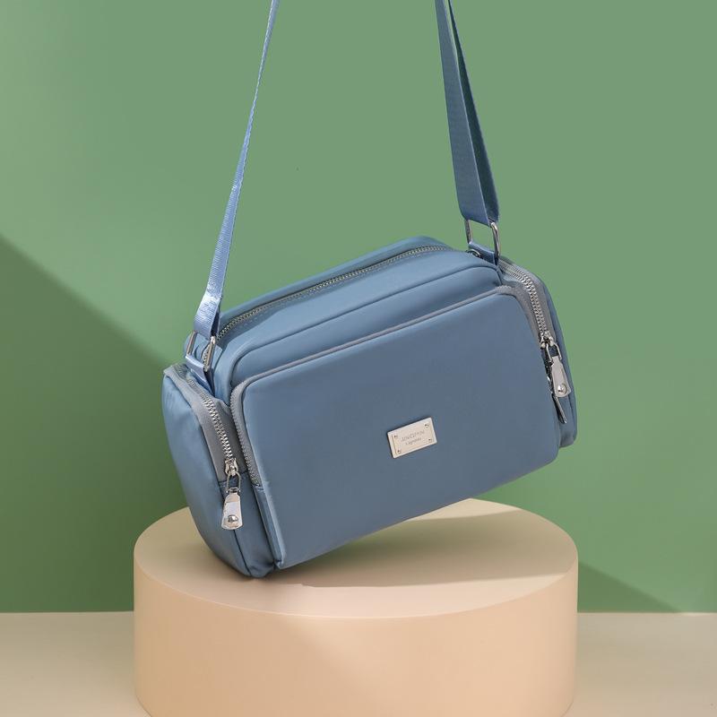 New Women Bag Nylon Shoulder Bag Minimalist Fashion Wide Strap Crossbody Bag Large Capacity Lightweight Mini Square Bag