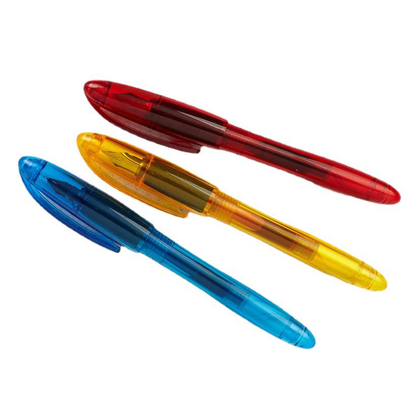 Monami OLIKA Fountain Pen for Students - White, Transparent, Black, Red with Fine Nib