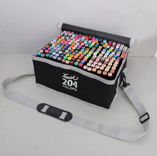 Dual-Head Alcohol-Based Marker Pens - 60/80 Color Set, Refillable Ink for Student Art and Painting