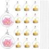 6/12Pcs Hanging Candle Holder Glass Globes Orbs with Crystal Bead Garland Tea Lights Candles Holder for Wedding Party Tree Decor