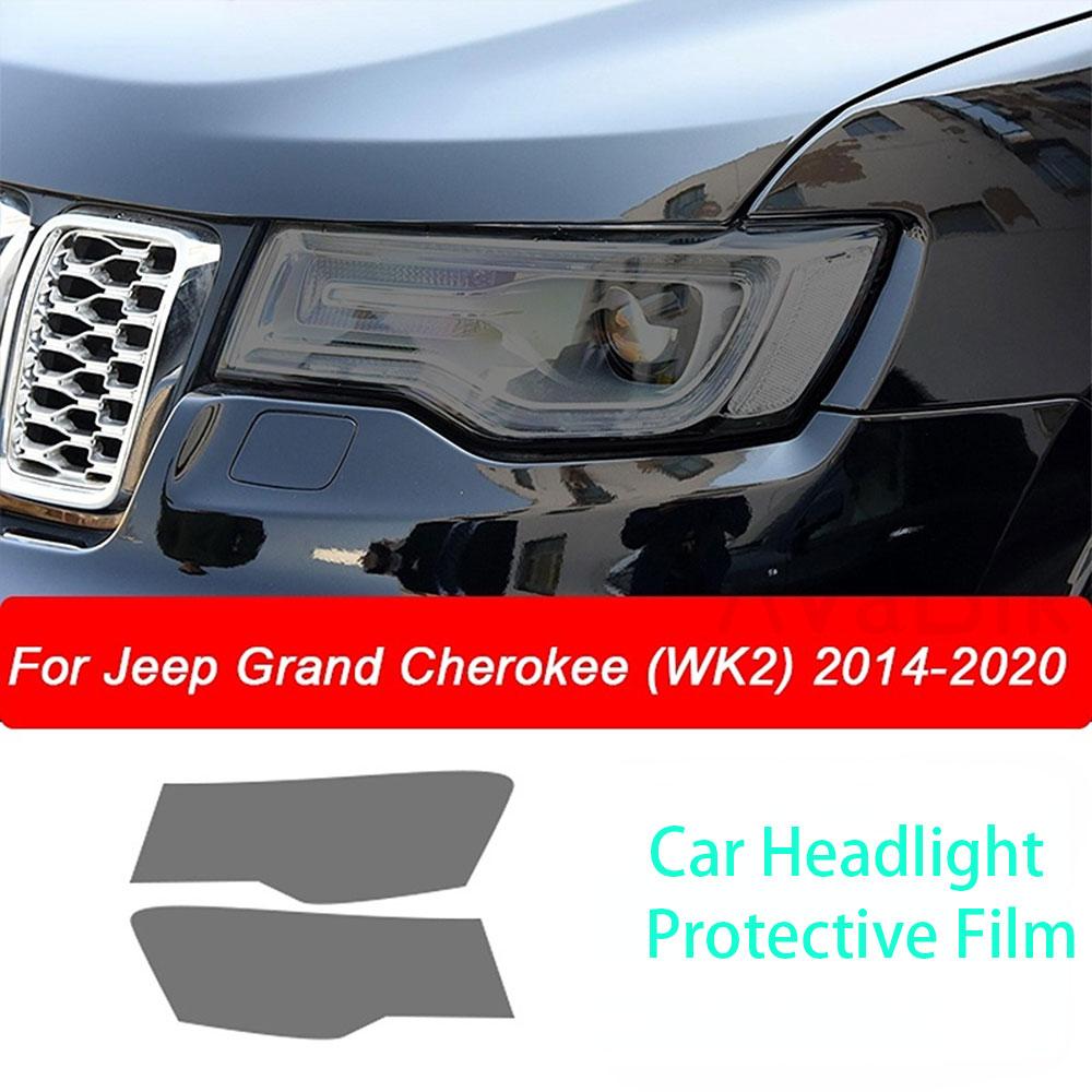 

PPF Car Headlight Protective Film Front Light Tint Smoked Black TPU Sticker for Jeep Grand Cherokee Wrangler Compass Accessories WK2 2014-2020