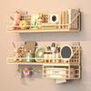 Punch-Free Wall Shelf: Essential Dorm Bedside Basket for Storage