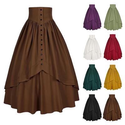 Womens Maxi Skirt Drawstring High Waisted Summer Long Skirts Lightweight Tiered Flowy Floral Pleated Skirts