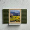 Mediterranean Window Photo Key Holder, Wall Mount Picture Frame Key Hanger, Decorative Window Key Hook Rack for Home, Office