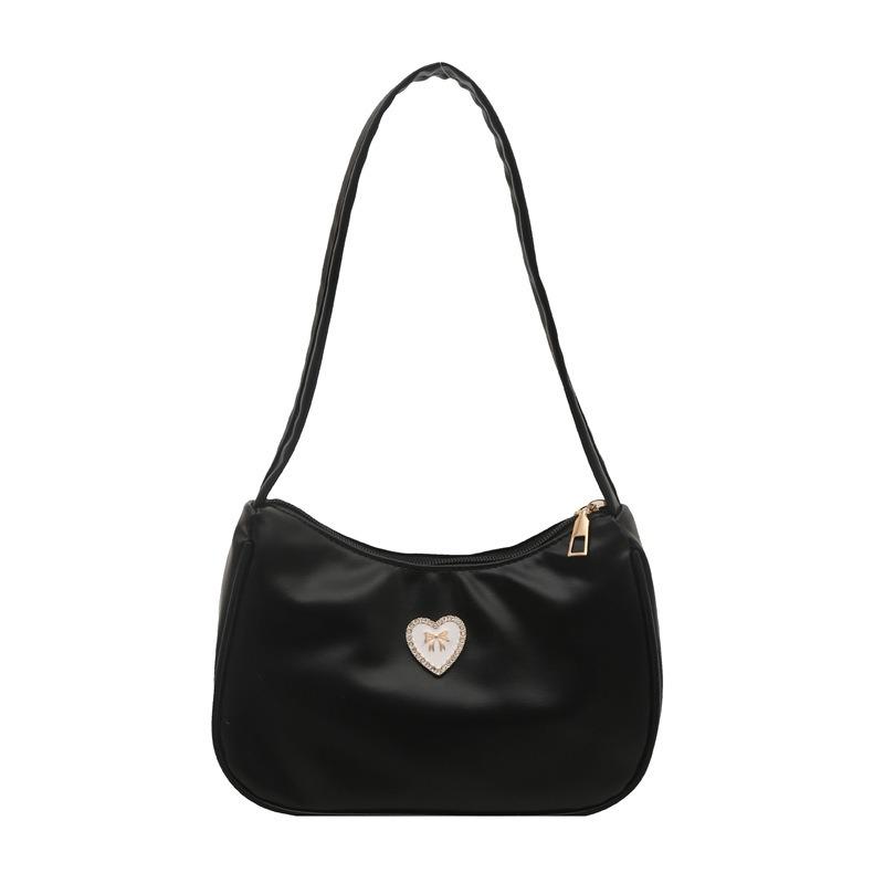 Sommer schöne beliebte große Kapazität einfarbig Halbmond lässig Achsel Schulter Umhängetasche Damen