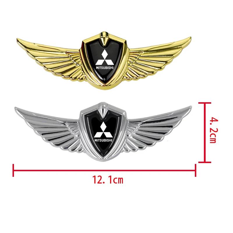 Metall 3D Aufkleber Auto Emblem Styling Flügel Aufkleber für Mitsubishi Outlander Lancer L200 ASX Colt Pajero Eclipse Ralliart Galant EVO