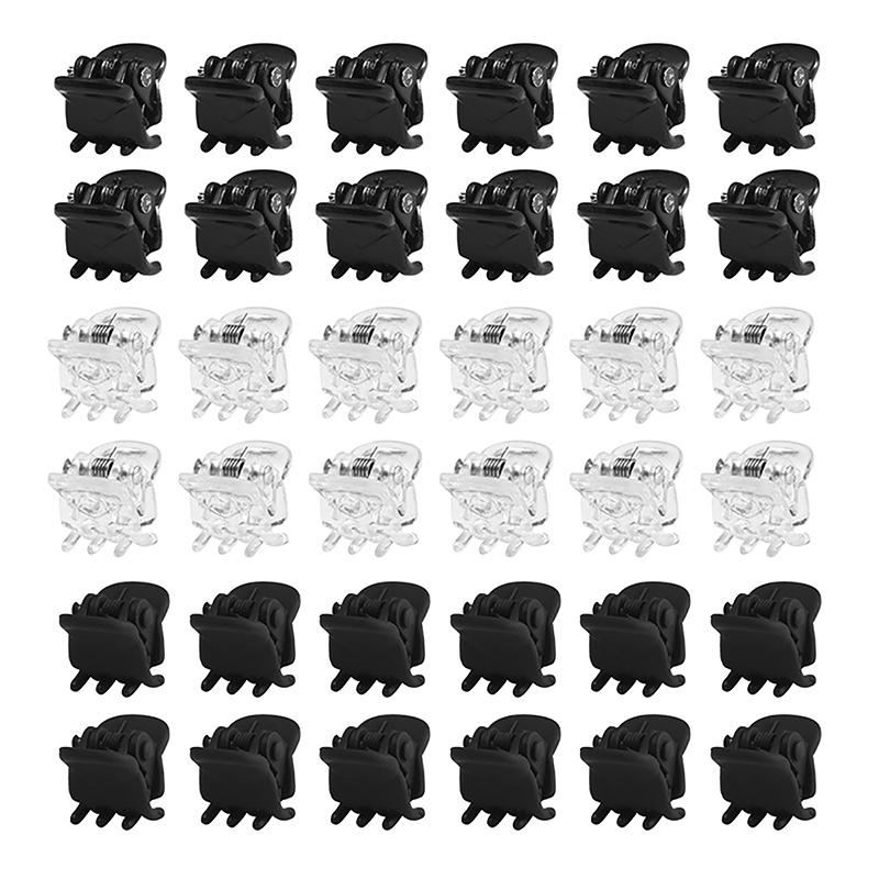 10Pcs/Lot Hair Claw Clips For Women 1.0 1.5Cm Small Black Brown Transparent Plastic Mini Claws Kids Hair Styling Accessories
