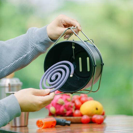 Outdoor Pig Incense Coil Holder Repellent Spiral Incense Hanger Stand Portable Camping Hanging Incense Burner Box Decoration