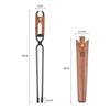 Perfk Campfire Tongs Firewood Carbon Clamp Charcoal Fireplace Steel Fire Outdoor 17 Inch Camping Tool Storage Cover