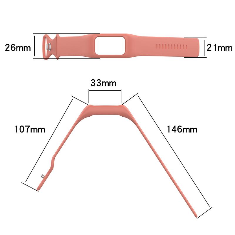Soft Silicone Watchband Bracelet Wrist Strap Watch Strap Replacement for Fitbit Charge 6/5/3