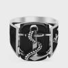 Men's Retro Anchor Stripe Ring