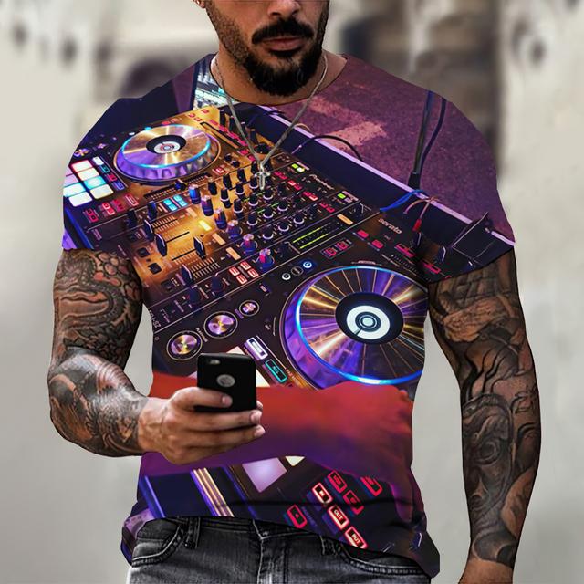 Für Männer T-Shirt Kurzarm Tops DJ Singer Graphic Shirts Tees Mode Designer Bekleidung O-Ausschnitt Männliche Hip Hop Kleidung Sommer Tops
