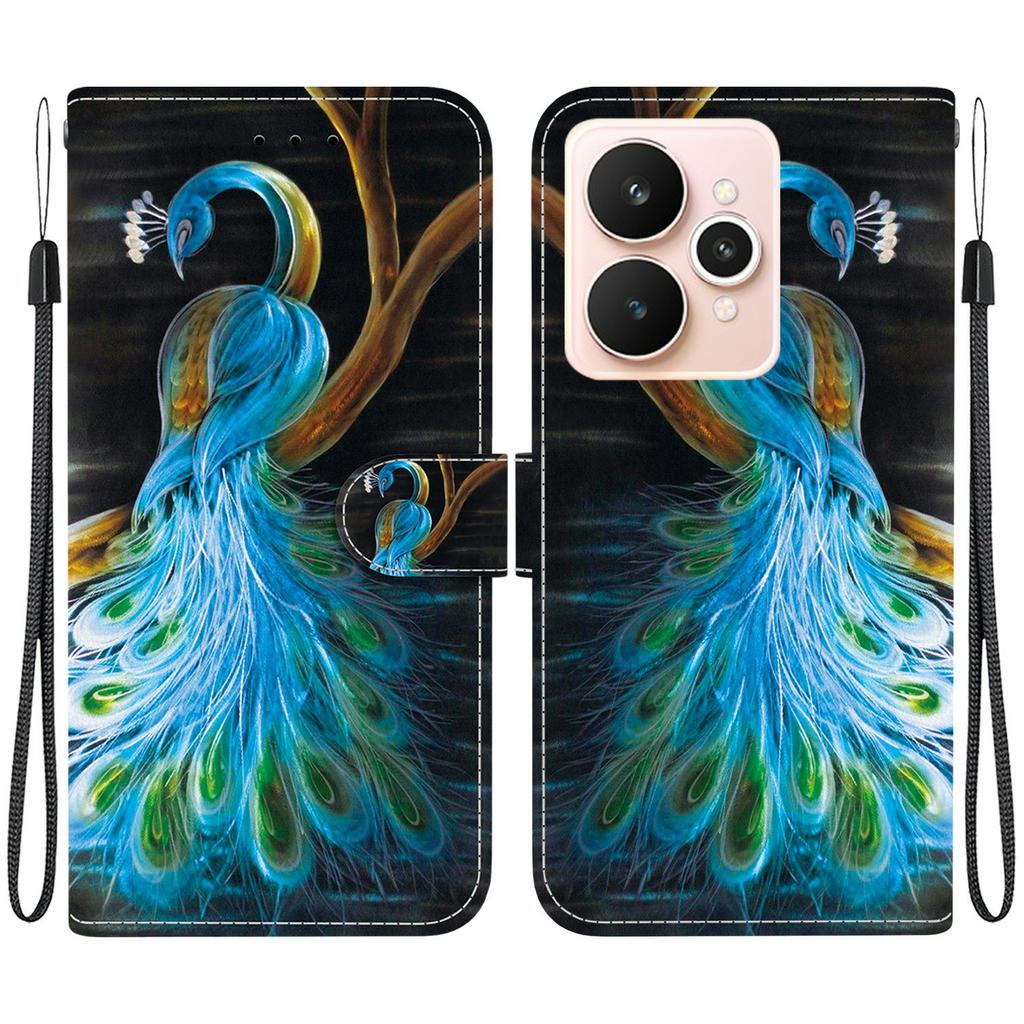 For Realme 15 Pro 5G/15 5G Case Pattern Printing Leather Wallet Phone Cover with Lanyard